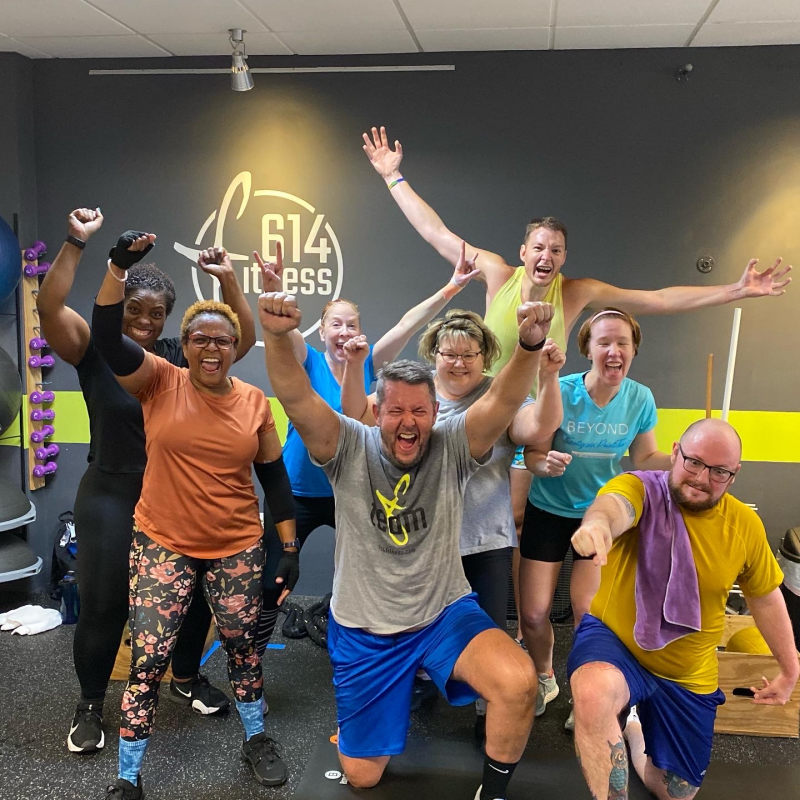 Fitness Group Cheering